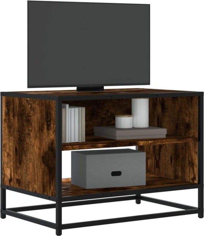 Vidaxl TV-Schrank Industrial Braun aus Holzwerkstoff und Metall B/T/H: 61 x 40 x 46 cm - Bild 1