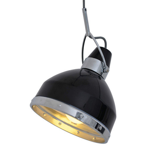 Näve Pendelleuchte Cottage Schwarz im Retro Design aus Metall, Durchmesser: 22,8 cm - Bild 2