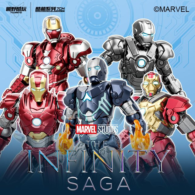 ZDTDS Marvel Iron Man Tony Stark MK1-7 MK8-14 MK15-19 MK20-25 Montagemodell, Actionfigur - Bild 1