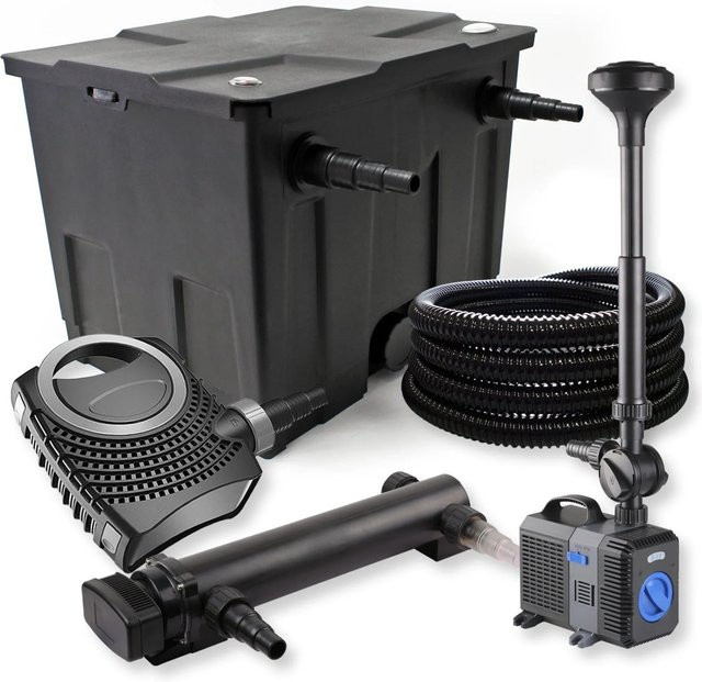 Sunsun Neo8000 1-Kammer Filter Set mit 24W UVC Teichklärer für bis zu 12000L in Schwarz - Bild 1