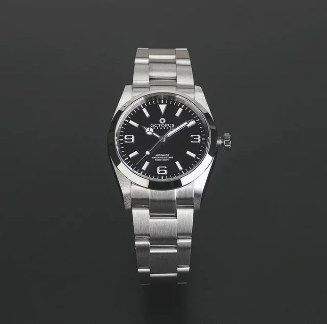 Octopus Kraken Armbanduhr, Automatik, Edelstahl, 36 mm, Herren, Schwarz - Bild 1