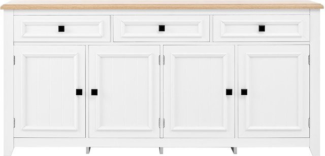 Modernes Sideboard von GL Store in Weiß, mit 3 Schubladen und 4 Türen, B/T/H: 160 x 35 x 76 cm - Bild 1