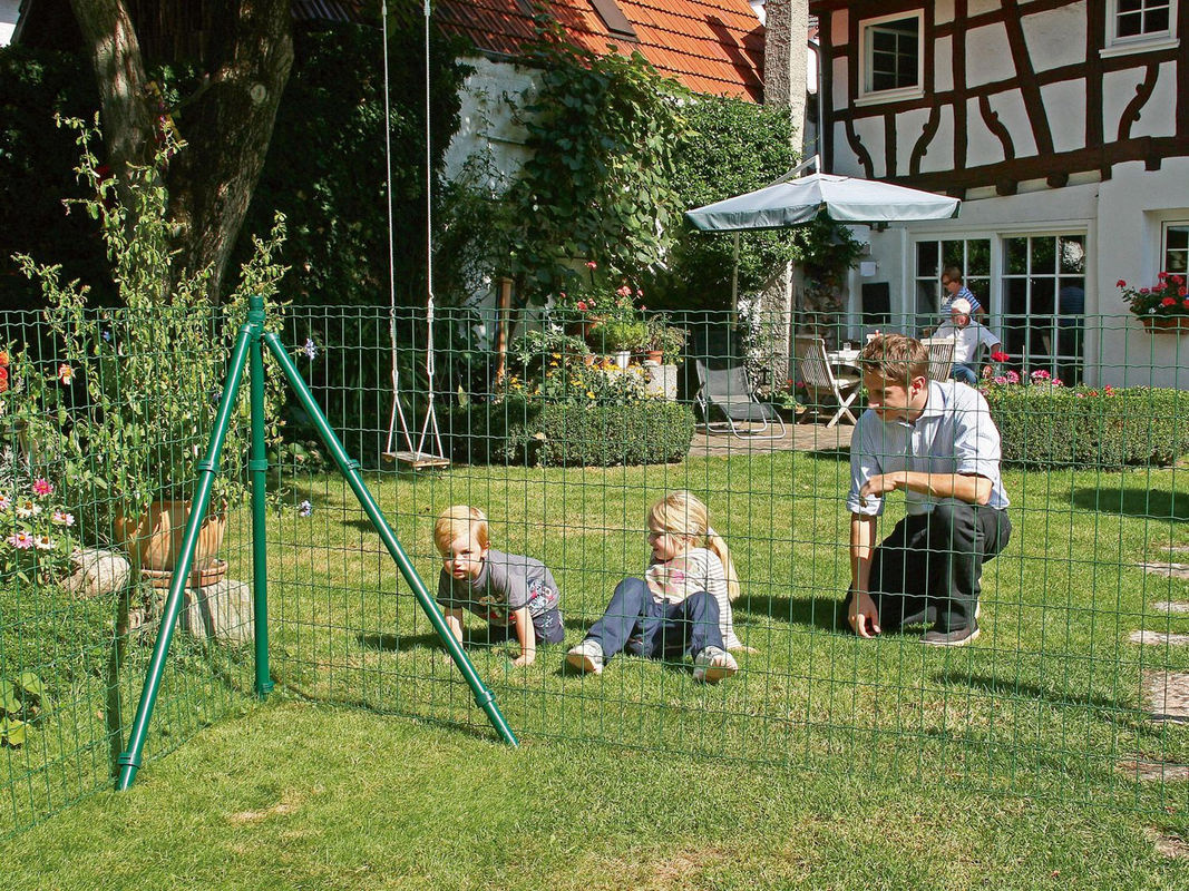 ALBERTS Zaun-Set Fix-Clip Pro mit Bodenhülse aus zinkphosphatisiertem Stahl in Grün - Bild 3