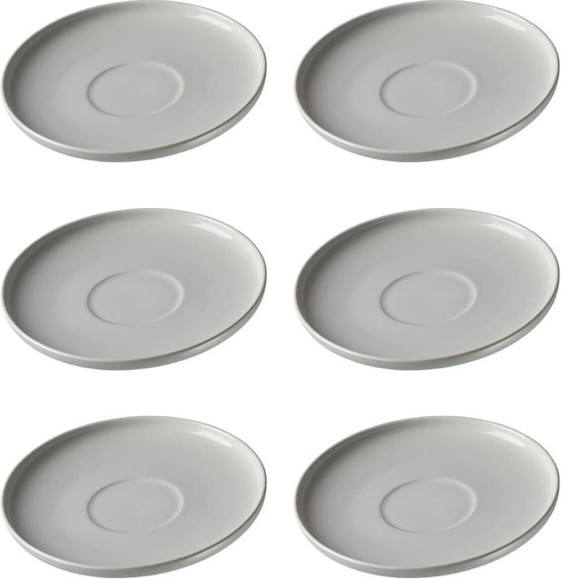 Ritzenhoff & Breker Kaffeeuntertassen Jasper Weiß, 6er Set, Durchmesser: 15,0 cm - Bild 1