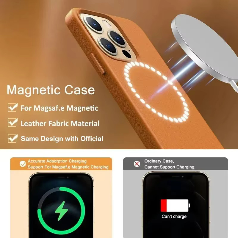 Apple Original MagSafe Lederetui für iPhone 17 Pro Max, 16, 15, 14, 13, 12 Plus in Grün - Bild 5