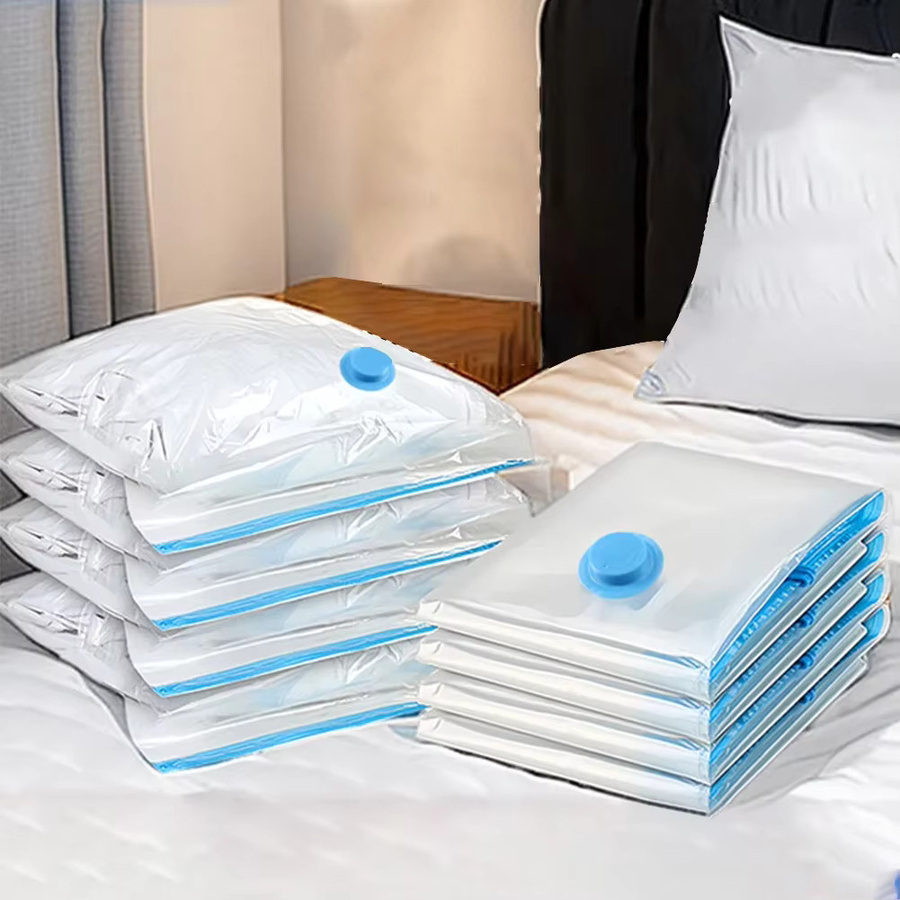 6er-Pack LEENKEA Vakuumbeutel transparent zur Aufbewahrung von Kleidung, Breite: 60 cm, Tiefe: 40 cm, mit dreifachem Turboventil - Bild 2