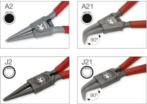 Kraftwerk KW Hightech Seegerring-Zangensatz 4-teilig in Rot - Bild 1