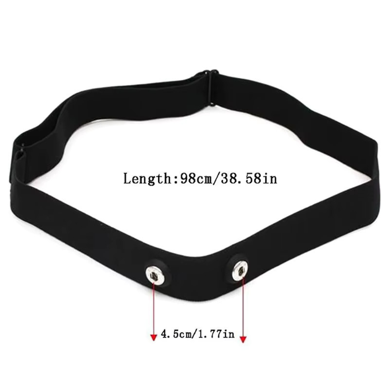 CYCLAMI Herzfrequenzmesser-Brustgurt mit Armband für kabellose Verbindung in Schwarz, kompatibel mit Garmin, XOSS, iGPSPORT, Wahoo, Magene und COOSPO - Bild 4