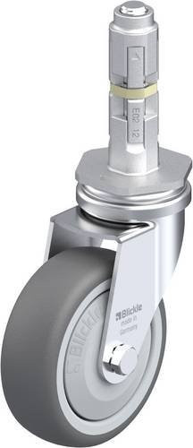 Blickle Lenkrolle LRA-PATH 75KF-E02 in Grau mit Stahl- und Kunststoffkomponenten, Rad-Durchmesser: 75 mm, Tragfähigkeit: 75 kg - Bild 1
