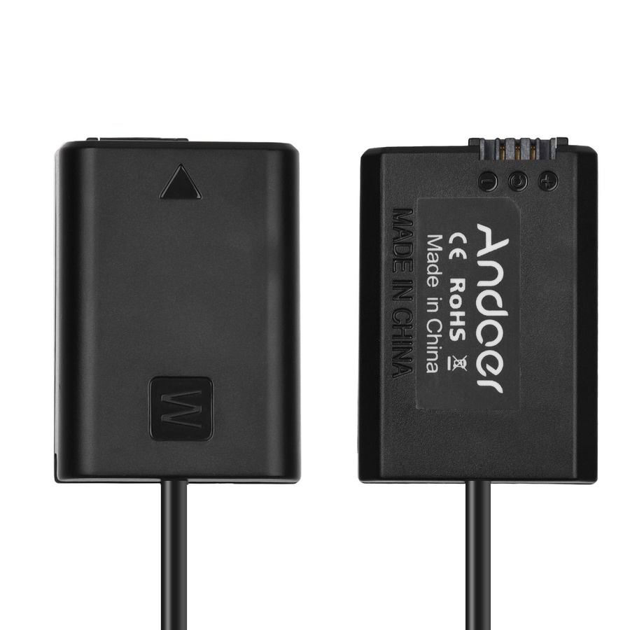Andoer Typ-C NP-FW50 Dummy Batterie DC Koppler mit 20W PD Adapter für Sony A7S2 A7S A7 II, Schwarz - Bild 5