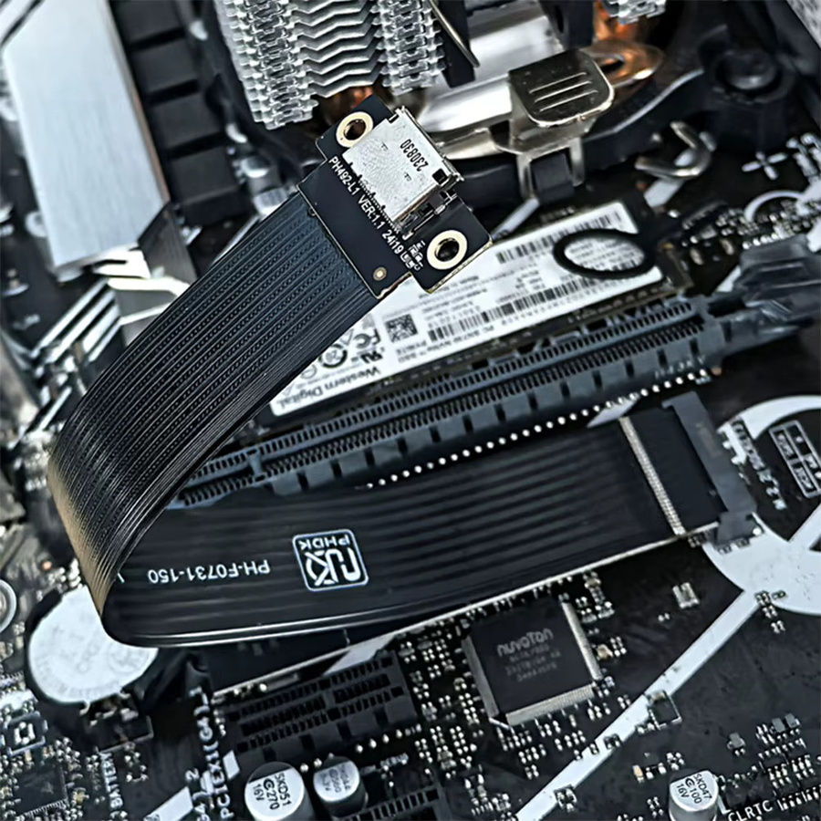 VODOOL M.2 NVMe zu Oculink Buchsenadapterkabel in Schwarz für stabile Datenübertragung im Gaming-PC - Bild 2