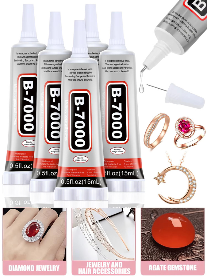 15 Stück b7000 Mini-Schmuckkleber, transparent und wasserfest, 15 g pro Stück - Bild 4