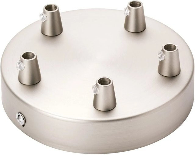 Orion Lightstyle Deckenbaldachin aus Metall mit 5 Auslässen in Silber, Durchmesser: 120 mm - Bild 1