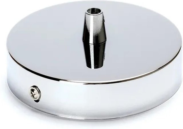 Orion Lightstyle Deckenbaldachin aus Metall in Chrom, Durchmesser: 100 mm - Bild 1