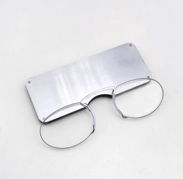 ONEVAN Lesebrille Titan, Rund, Vollrand, Silber - Bild 1