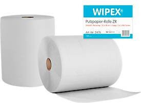 WIPEX ZR Putzpapier, 2-lagig, weiß, 2 Rollen mit je 1500 Tüchern, Tuchgröße ca. 22 x 36 cm - Bild 1