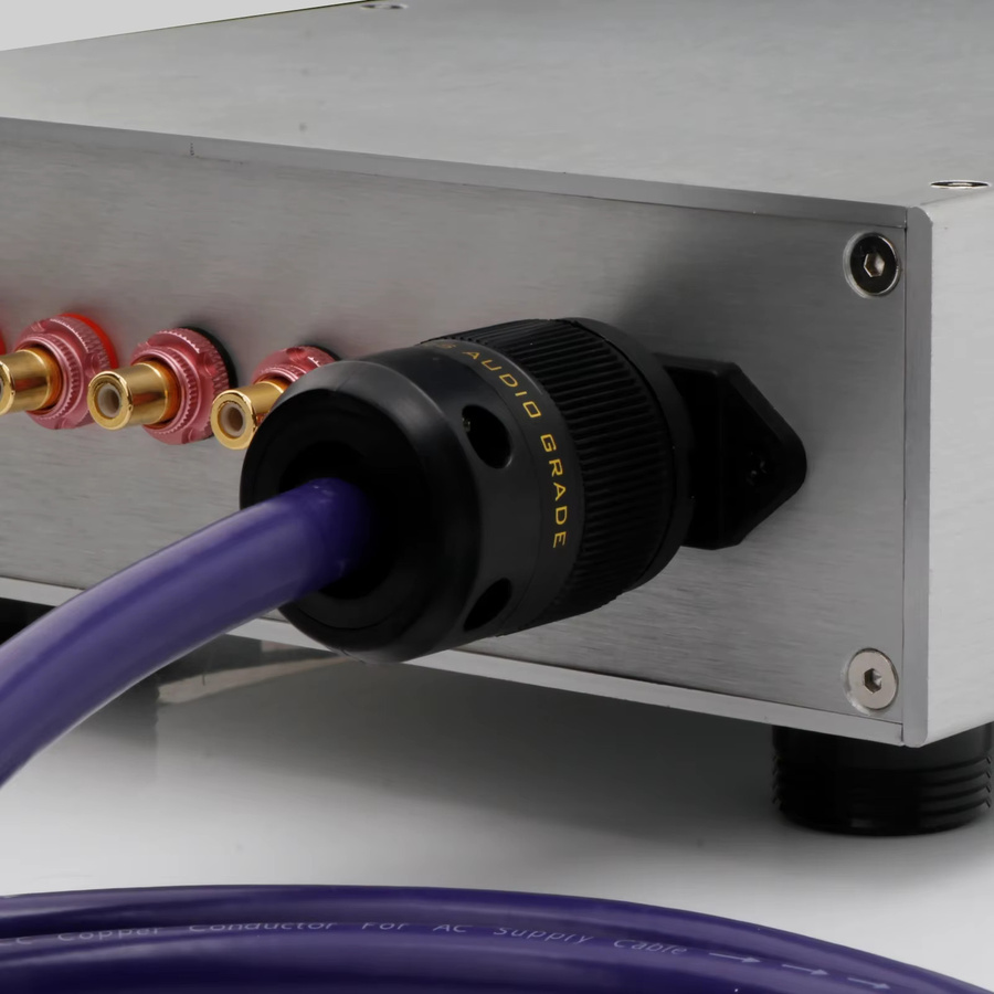 Preffair Hifi Einkristall-Kupfer Stromkabel OCC Kupfer Netzkabel C7 Figur 8 für audiophile Audio-Verlängerung - Bild 1