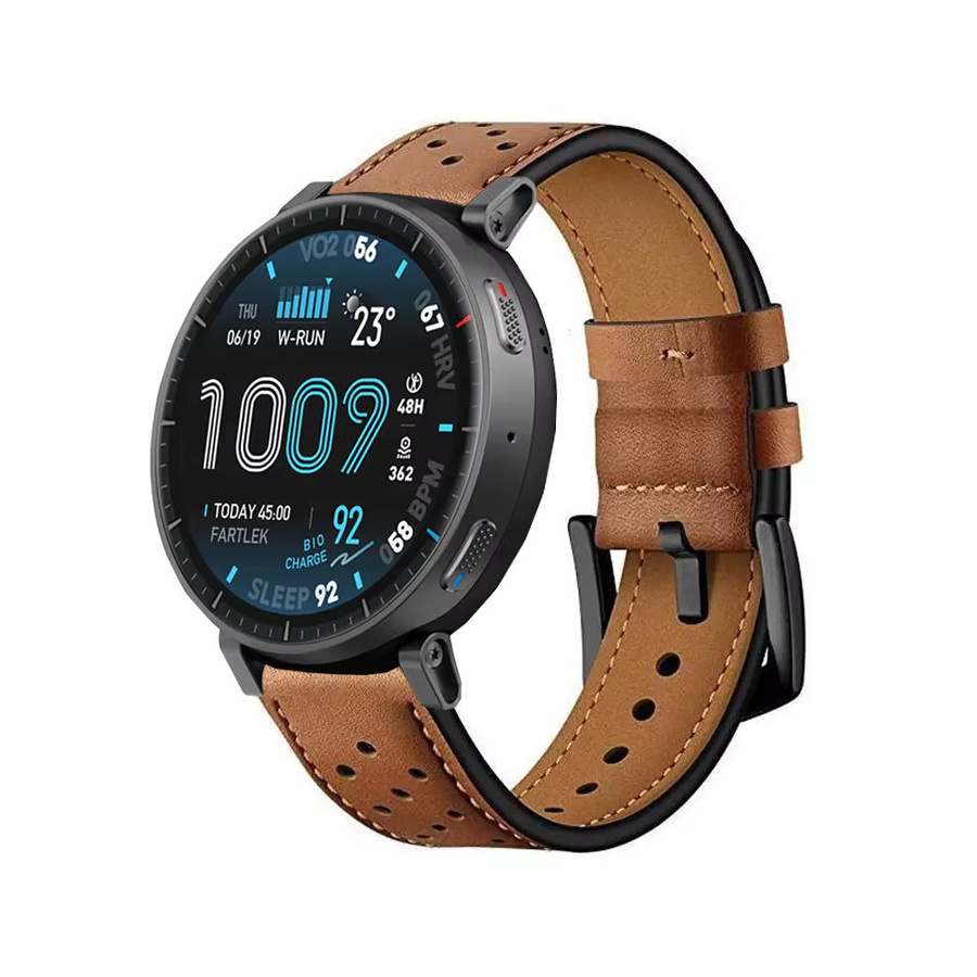 Amazfit Uhrenarmband Leder, braun - Bild 2