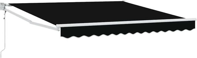 vidaXL Markise Schwarz aus Polyester mit Gelenkarm B/H/T: 300 x 165 x 250 cm - Bild 1