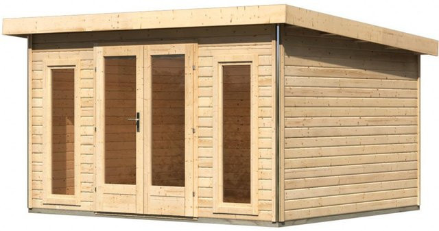 Gartenhaus Karibu Radeburg 2 aus Massivholz aus nordischer Fichte, naturbelassen, B/T/H: 369 x 309 x 229,5 cm - Bild 1