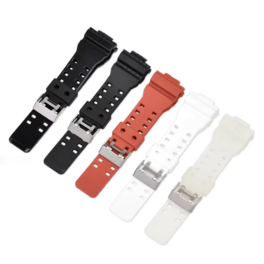 Casio Uhrenarmband Silikon, Schwarz, Herren, 16 mm - Bild 2