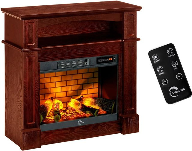 Sannover Elektroofen-Kamin Sifora 2000 W in Braun, B/T/H: 80,5 x 30 x 81 cm, Holzoptik - Bild 1