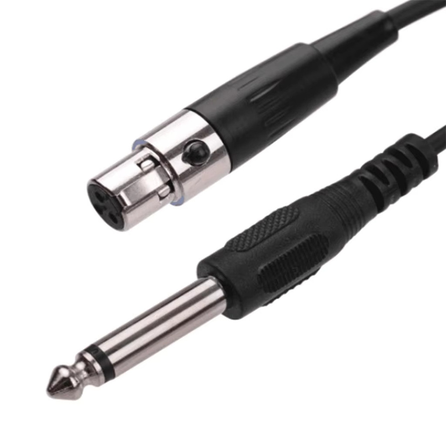BSN Audiokabel 3-Pin Mini-XLR-Buchse auf 1/4 Zoll 6,35mm Stecker Schwarz - Bild 1