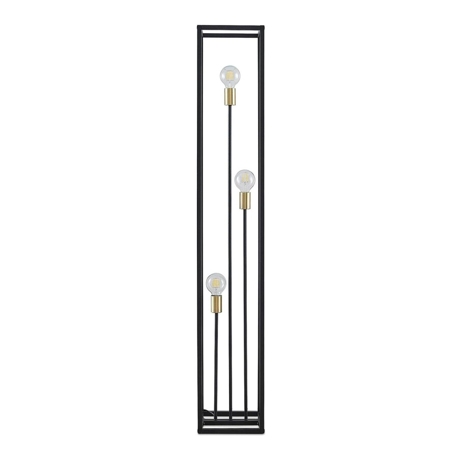 Lindby Stehlampe Tiliane Modern Schwarz aus Metall 3-flammig mit E27 Fassung Höhe: 153 cm - Bild 2