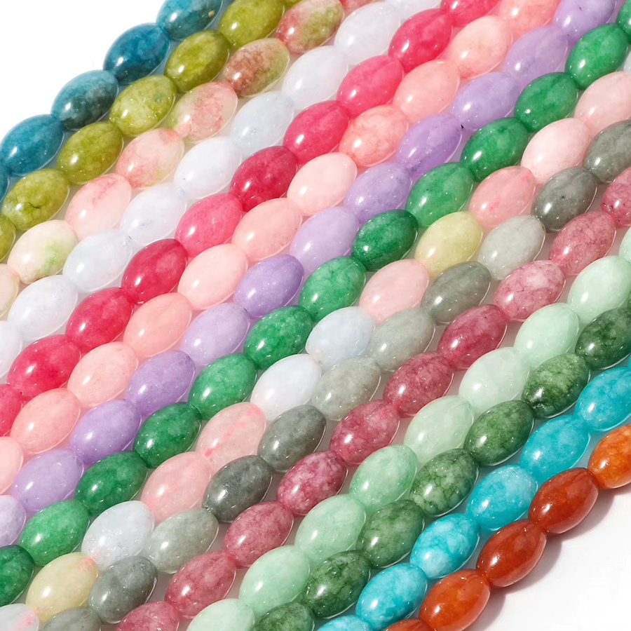xilitata Perlen Turmalin Morganit Apatit Jade, Reisform, Bunt, Unisex - Bild 2