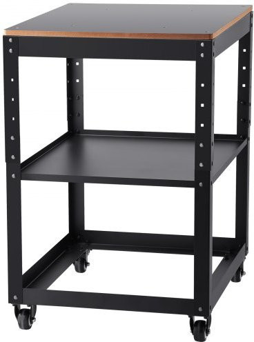 VEVOR Maschinenständer für Dickenhobel und Sägen in Schwarz, höhenverstellbares Untergestell aus Stahl und MDF mit Rollen, B/T/H: 70,3 x 60,3 x 90 cm - Bild 1