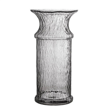Bloomingville Glasvase Dida in Grau mit schlanker Form, Höhe: 38 cm