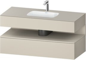 Duravit Einbauwaschtisch-Möbel-Set Qatego in Beige, B/T/H: 120 x 55 x 60 cm - Bild 1