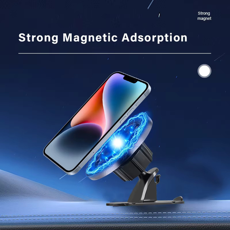 WSSHE Magnethalter für das Auto und den Schreibtisch mit MagSafe Kompatibilität, Schwarz, Verstellbare Magnetständer für iPhone und Xiaomi - Bild 3