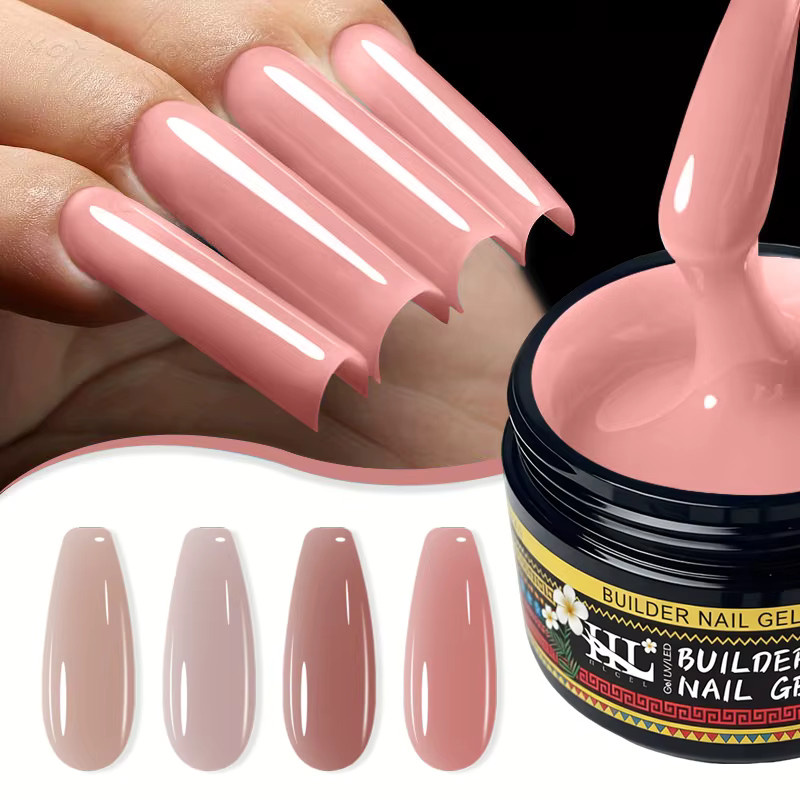 HLGEL Builder Gel, Französisches Rosa-Braun Nude, Glänzend, 20g - Bild 2