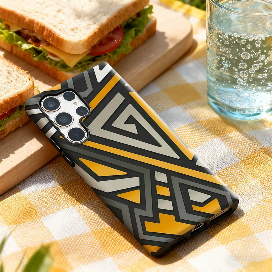GeoVoyage Handyhülle mit glänzender doppellagiger Rückseite für Samsung Galaxy S25 Ultra, S24 und S23 Ultra Plus in Multicolour - Bild 3