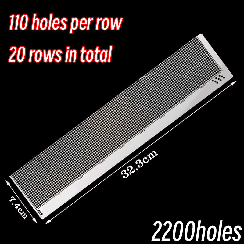 Edelstahl-Lineal für 5D-Diamant-Malerei und Stickerei mit 408, 1020 oder 2200 Löchern für runde Bohrer, Farbe: Silber - Bild 2