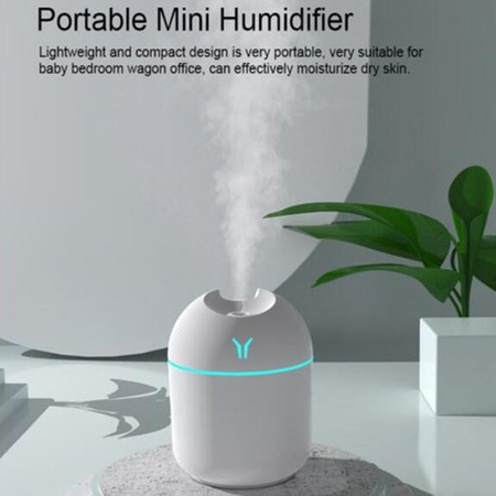 Intelligenter USB Luftbefeuchter und Aromatherapie-Gerät für den Schreibtisch in Weiß