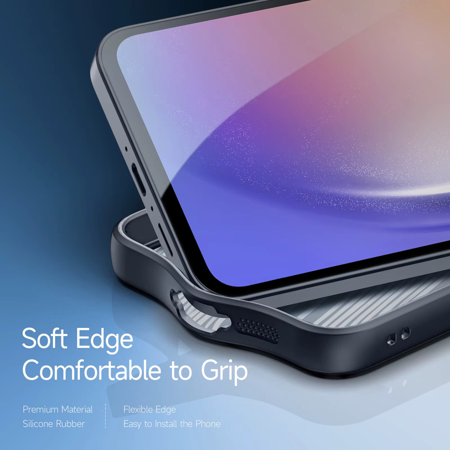 DUX DUCIS Schutzhülle mit fließenden Linien für Samsung Galaxy A15 5G A25 5G A35 5G A55 5G A06 A16 A26 A36 A56 5G Rückseite in Schwarz - Bild 5