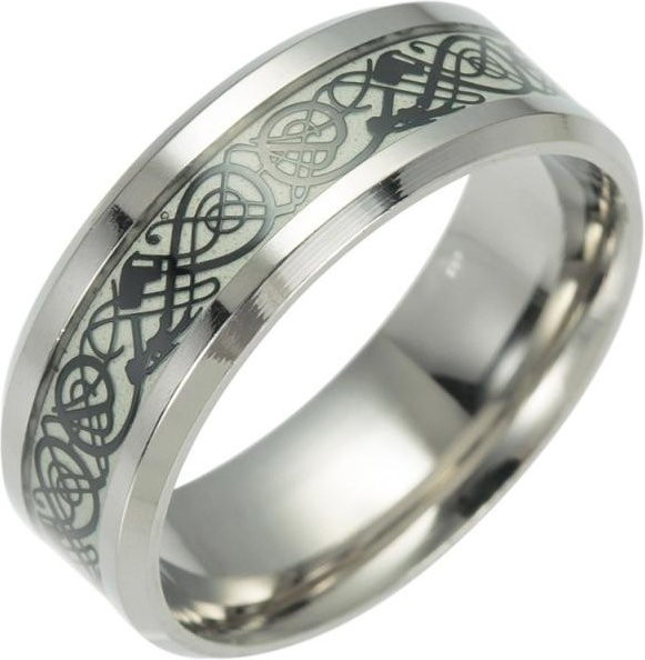 KaiTingu Jewelry Ring, Edelstahl, Schwarz, Herren, Unisex - Bild 1