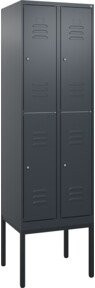 C+P Doppelstock-Spind Classic PLUS mit 2 Abteilen, Anthrazitgrau, H x B x T: 212 x 60 x 50 cm - Bild 1