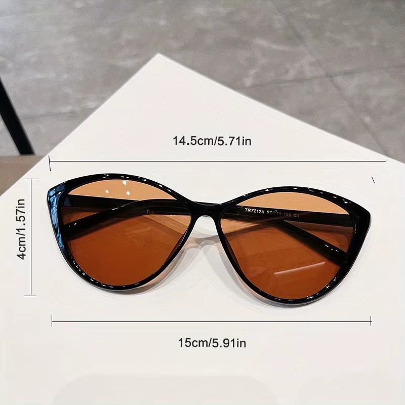 DIXSG Sonnenbrille Cat-Eye, Vollrand, Kunststoff, Schwarz, Damen - Bild 4