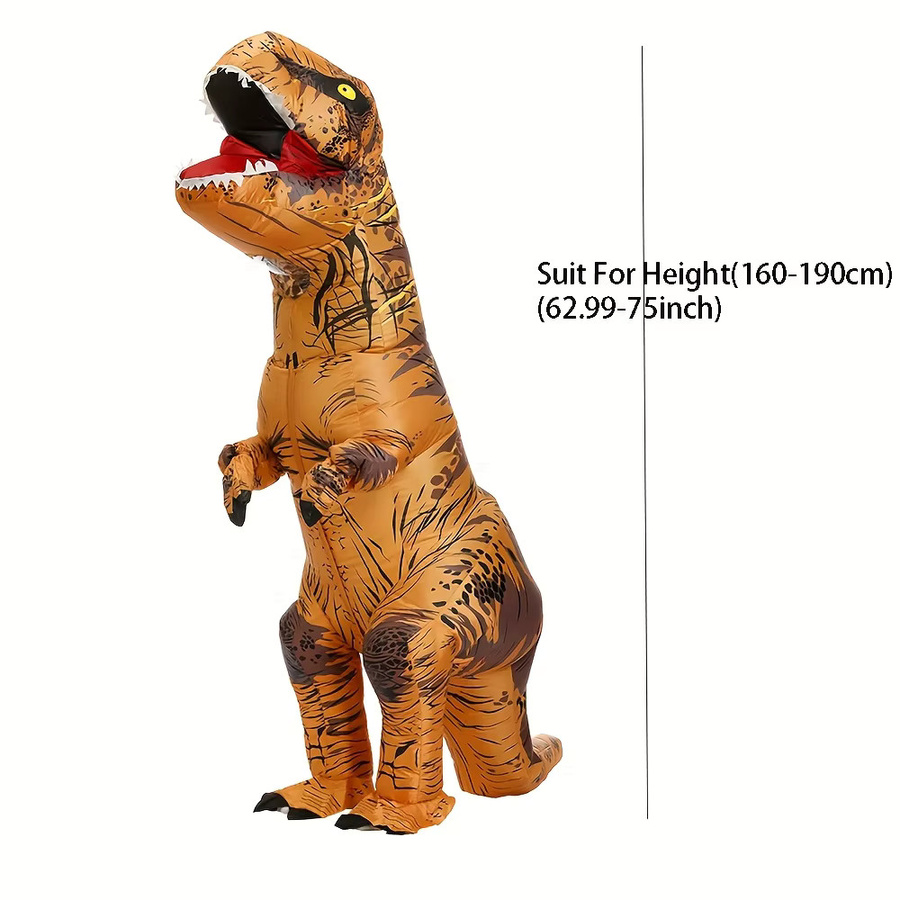 Aufblasbares Dinosaurier-Halloween-Kostüm, T-Rex-Verkleidung für Erwachsene - Bild 2