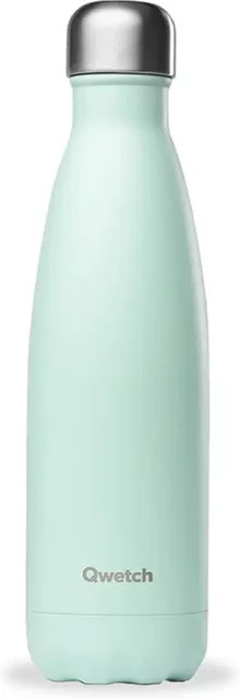 Isotherme Flasche Qwetch Originals in Green und Turquoise, 0,42 l - Bild 1