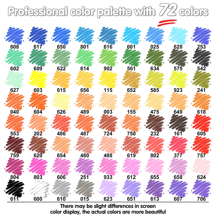 FLYSEA Acryl-Farbmarker Set mit 72 Farben und weicher Pinselspitze für professionelles DIY-Basteln in Multicolour - Bild 6