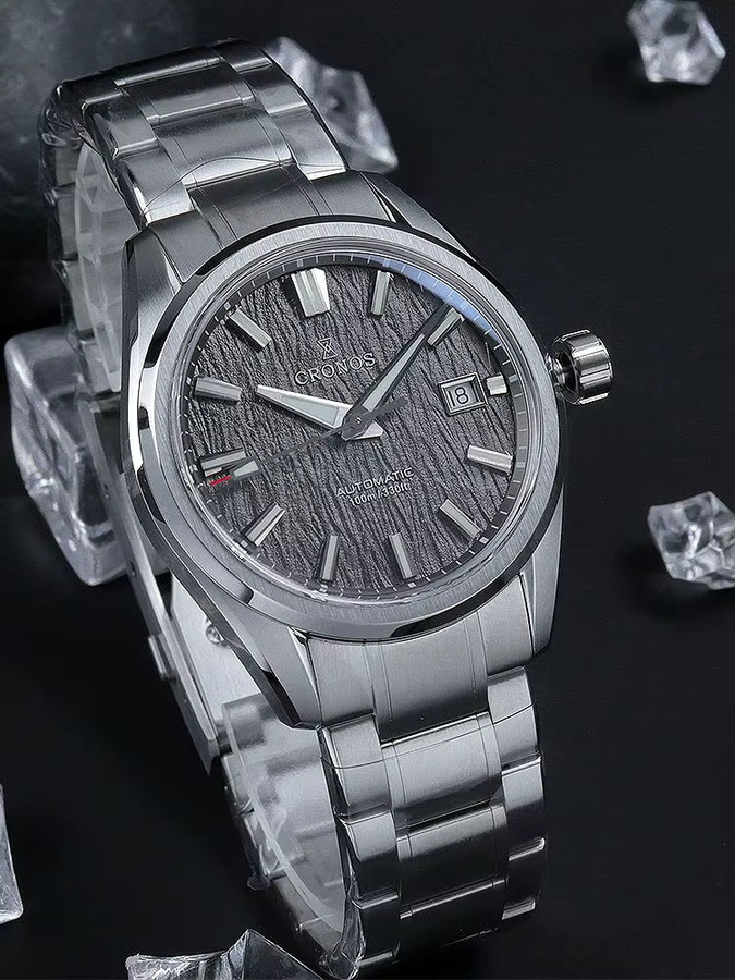 Cronos Armbanduhr Edelstahl, Automatik, 39 mm, Herren, Silber - Bild 7