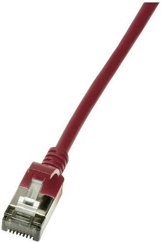 LogiLink CQ9014S RJ45 Patchkabel CAT 6a U/FTP Ethernet/LAN, Rot, Länge: 0,3 m - Bild 1