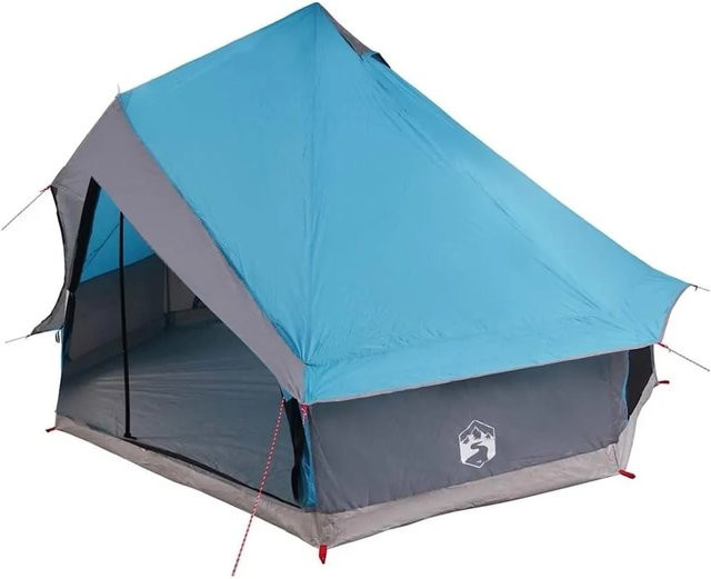 vidaXL Familien-Tipi-Zelt Blau und Grau B/T/H: 400 x 346 x 250 cm - Bild 1
