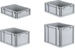 allit Aufbewahrungsbox ProfiPlus EuroEco C432 aus PP in Grau mit geschlossenen Griffen - Bild 1