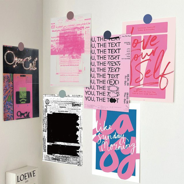 10 Stück minimalistische Postkarten mit Herz-Motiv als Wanddekoration und Liebesnotizen in Mehrfarbig - Bild 1