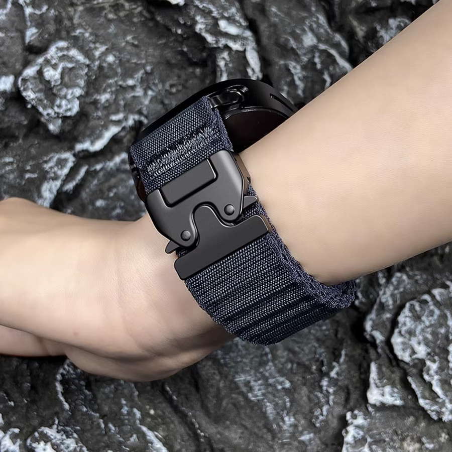 Geekthink Uhrenarmband Nylon, Schwarz, Unisex, Samsung Galaxy Watch Ultra 47 mm - Bild 2